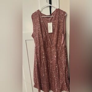 BloomChic Sparkling Rose Mini Dress